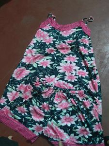 Floral Printed Night Dress