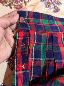 Mini Plaid Pleated Korean Skirt
