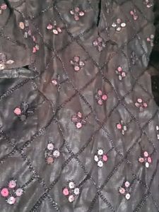 Embellished Black Kurta with pant