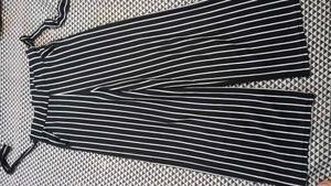 Women's Casual High-Waisted Black and White Vertic