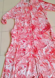 Vibrant Tropical Leaf Print kurta