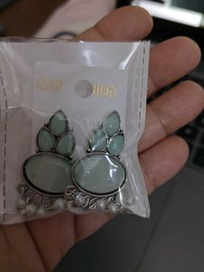 Beautiful Mint Green Stone Earrings