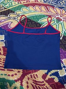 Blue Spaghetti Strap Tank Top