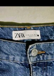 Zara Wide Leg Blue Jeans
