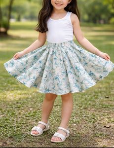 Cute Floral Print Skirt
