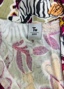 Vibrant Floral &amp; Animal Print Dress Material