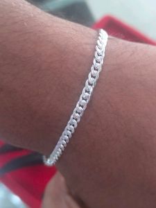pure Silver Chain Bracelet for men's (19 gram)