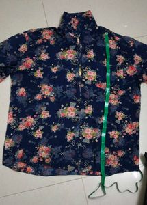 Floral Print Button-Up Shirt