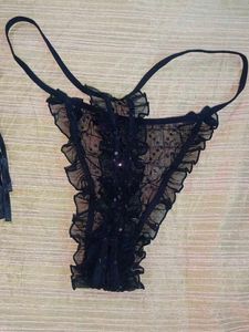 Sexy Black Thong Set