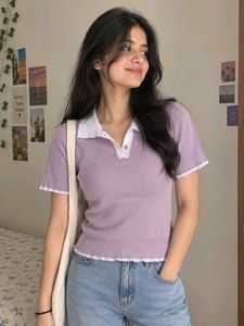 POLO TOP(light pink colour)