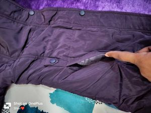 Purple Hooded Padded Jacket