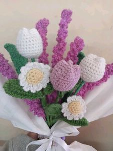 Handmade Crocheted Flower Bouquet