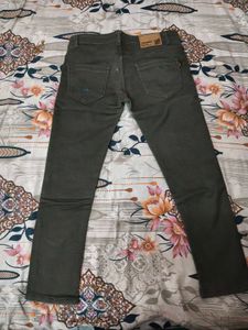 Men's Casual Olive Green Jeans