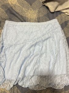 Light Blue Lace Skirt