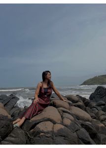 Stylish Red & Black Printed Maxi Dress