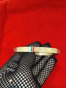 Gold Tone Designer Bangle Bracelet