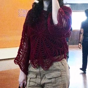 Crochet spider web top 🕸️