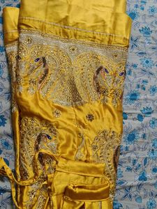 Yellow Embroidered rajasthani poshak