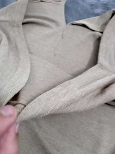 brand new Cozy Knit V-Neck Button-Up Shirt top