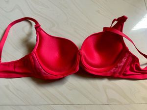 Vibrant Red Padded Bra