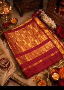 Exquisite Purple Silk Saree