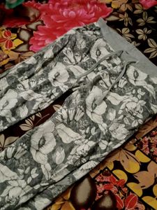 Grey White Trouser
