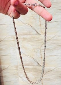 Silver Curb Chain Necklace