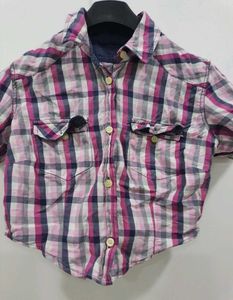 Trendy Multi-Color Plaid Crop Shirt