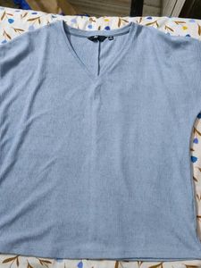 Light Blue V-Neck T-Shirt