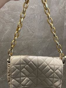 Classy Beige Quilted Shoulder Bag.