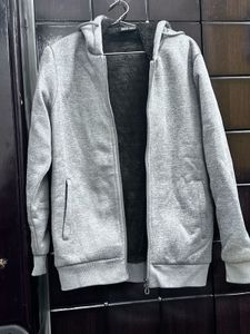 Cozy Grey Fleece Lined Hoodie