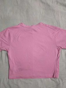 Pink Graphic T-Shirt with Cherries