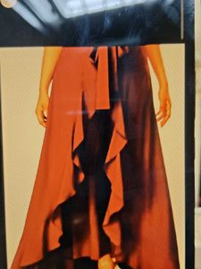 Elegant Red Wrap Skirt