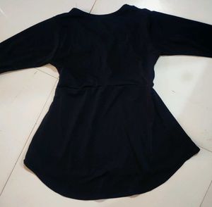 Navy Blue Dress with Embellishments