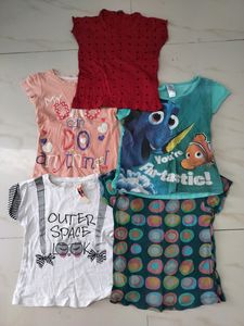 Combo 5 Girls Tops