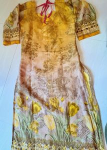 Yellow Kurti &amp; black frock Combo