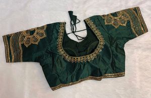 Embroidered Green Blouse