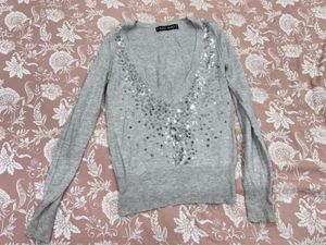 Mario Giorgi Milano — Grey Sequin Knit Cardigan
