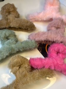 Fluffy Faux Fur Hair Claw Clips