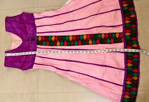 Beautiful Pink Ethnic Gown 📍Free Delivery