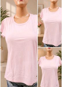 Chic Light Pink Casual Top
