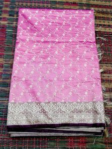 Elegant Pink Floral Saree