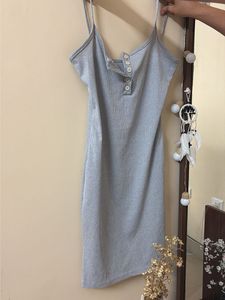 Gray Bodycon Mini Dress