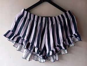 Striped Ruffle Shorts