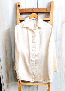Women's Classic cream Shirt Size-38