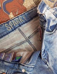 Vintage Wash Denim Jeans