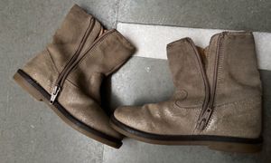 Metallic Brown Faux Leather Bow Boots(2.5-4 yrs)