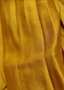 Mustard Yellow Pleated Midi Skirt