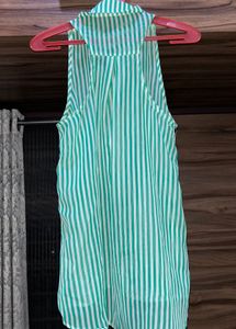 Striped Button-Up Shirt