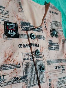 Vintage Newspaper Print Vest